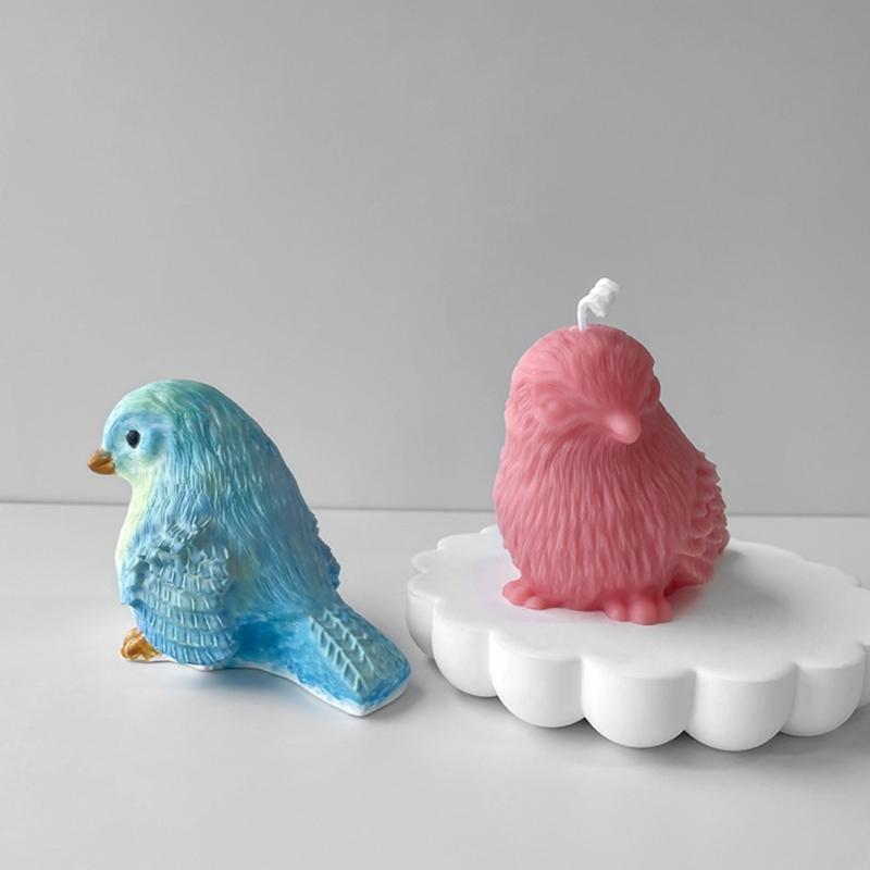Bird Candle Silicone Mold for Handmade Desktop Decoration Gypsum Epoxy Resin Aroma Candle Mould for Home Decoration