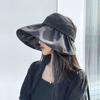 Vinyl empty top sunscreen fisherman hat children spring and summer new outdoor travel anti-ultraviolet face cover big brim sun hat