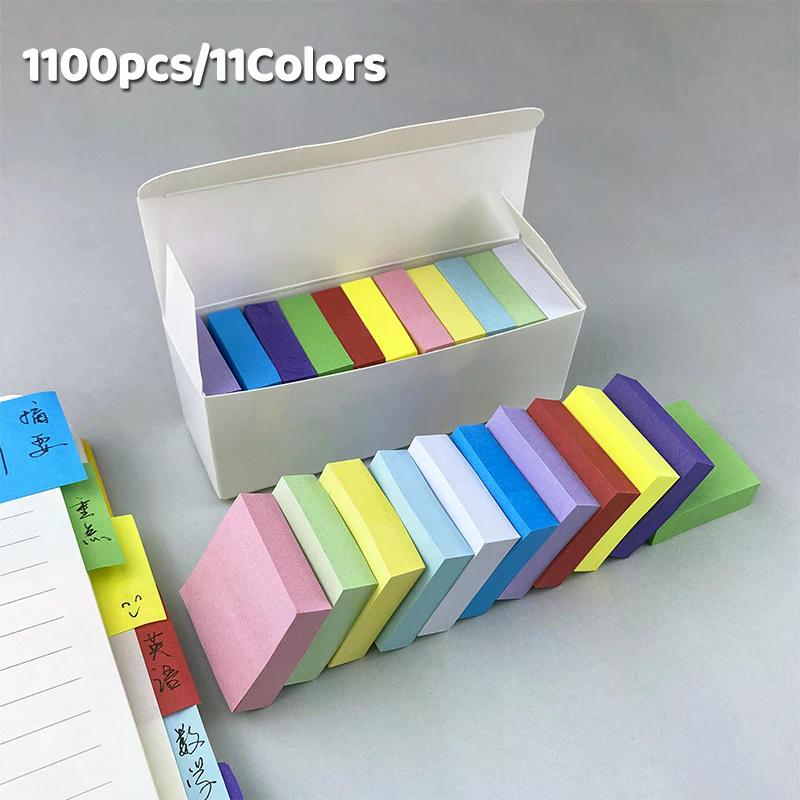 11Pcs/Set Fluorescent Color Sticky Notes Posted It Note Pads Planner Stickers Notepad Memo Pad For School Office Supplies