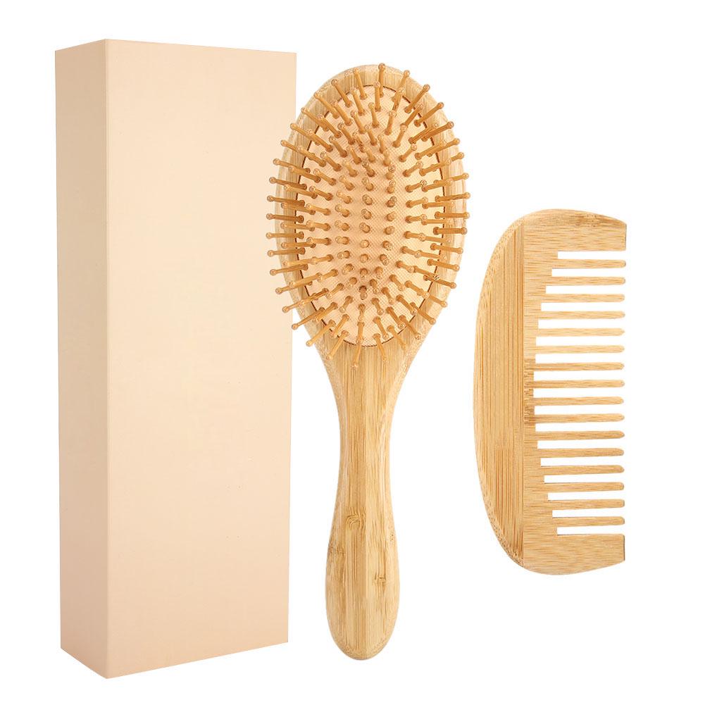 

Comb Set Anti Static Head Scalp Massage Bamboo Hairdressing Comb Set 2pcs Massage Comb Set