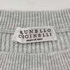Brunello Cucinelli Grey 21 MI9197700JAP Front ZIP Knit Top Tops S grayUsed