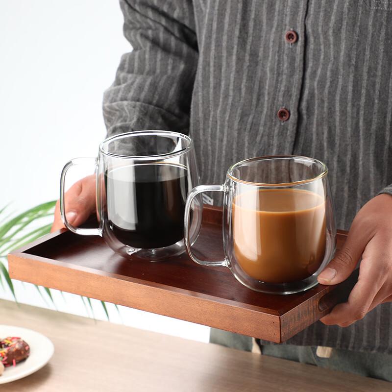 Shangqi Double-Layer Borosilicate Glass Mug with Handle