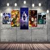 Prints HD Modular Frame 5 Pieces Anime Demon Slayer Shinobu Posters Canvas Paintings Wall Art Picture Home Decor for Living Room