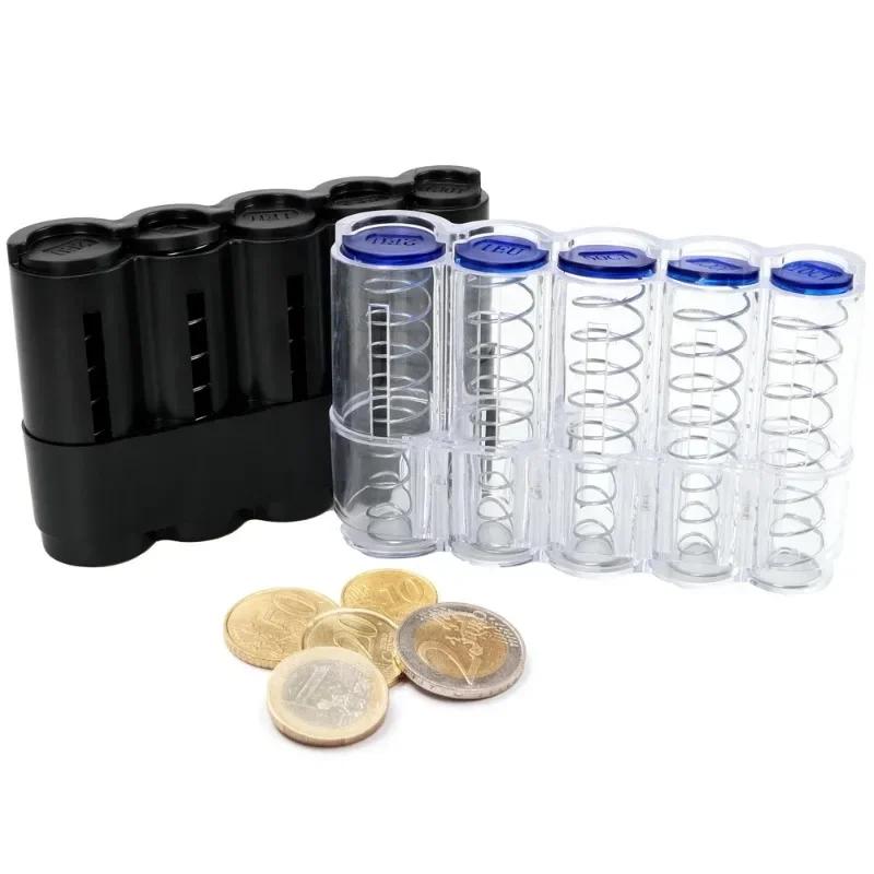 Euro Coin Dispenser Storage Box Creative Coin Holder Case Money Saving Box Jar Home Decor Coins Purse