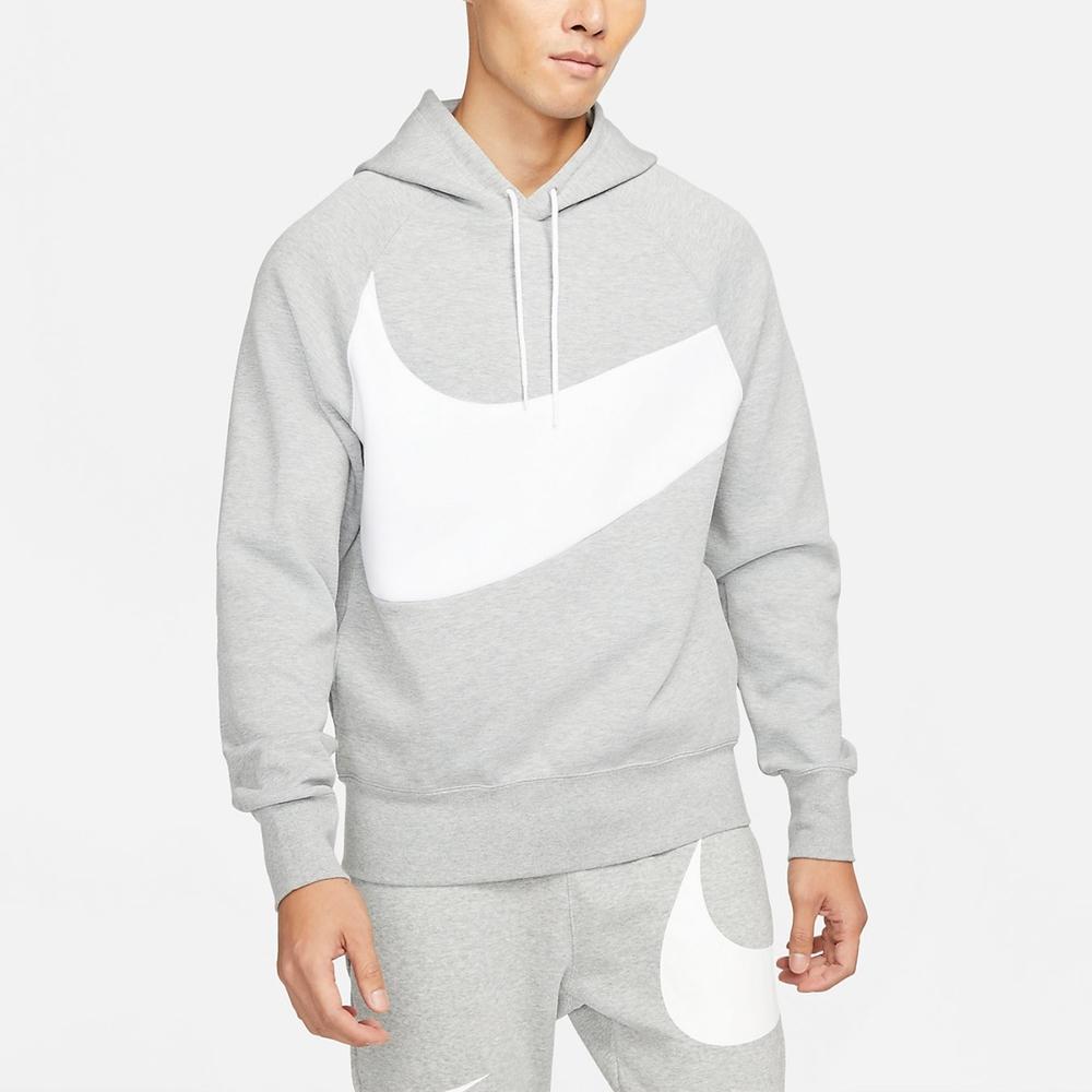 Nike Tech Fleece Color Block Hettegenser med Stort Logotrykk Menn Sportsklær Topper Grå DD8223-063