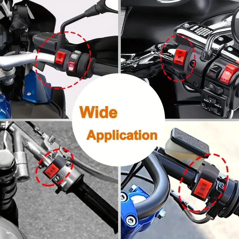 LED Headlight Switches Far Near Three Line Motorcycle Handlebar Switch Button Driving Light Switch Motorbike Switch Button