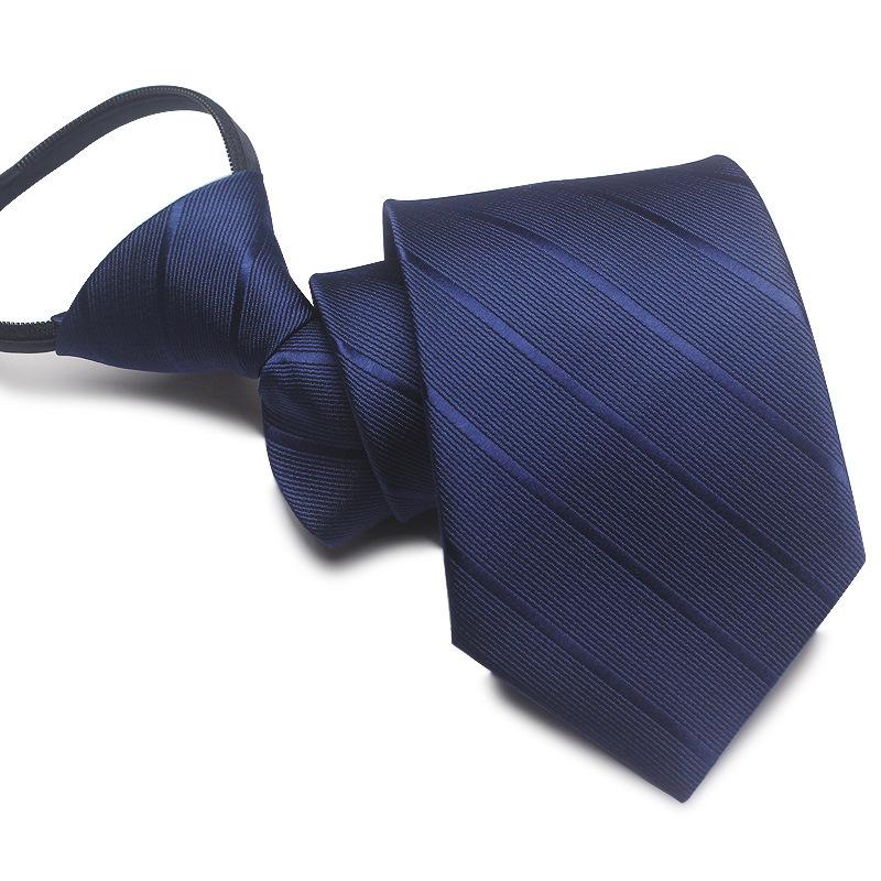 Men's 8cm No-Knot Zipper Tie - Easy-Pull Business Formal Tie