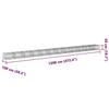 VidaXL Panier gabion avec couvercle 1200x100x50 cm fer galvanisé, mur en gabion, mur de soutènement en gabion, clôture en 3295189