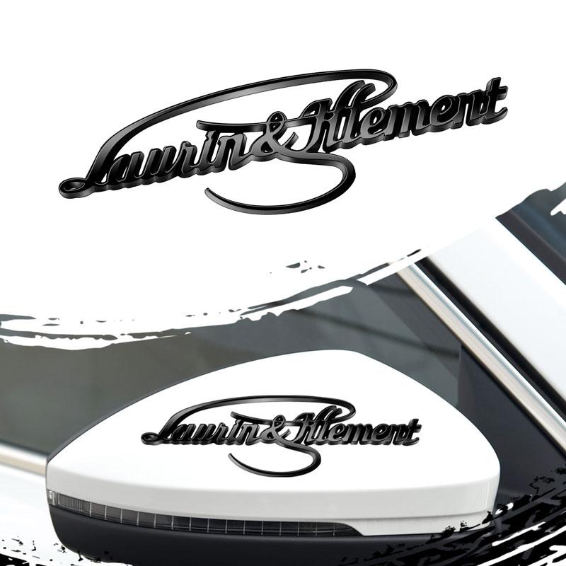 Metal 3D Badge L&K Logo Car Rear Trunk Body Sticker Emblem For Octavia Superb Kamiq Karoq Kodiaq Rapid Laurin & Klement