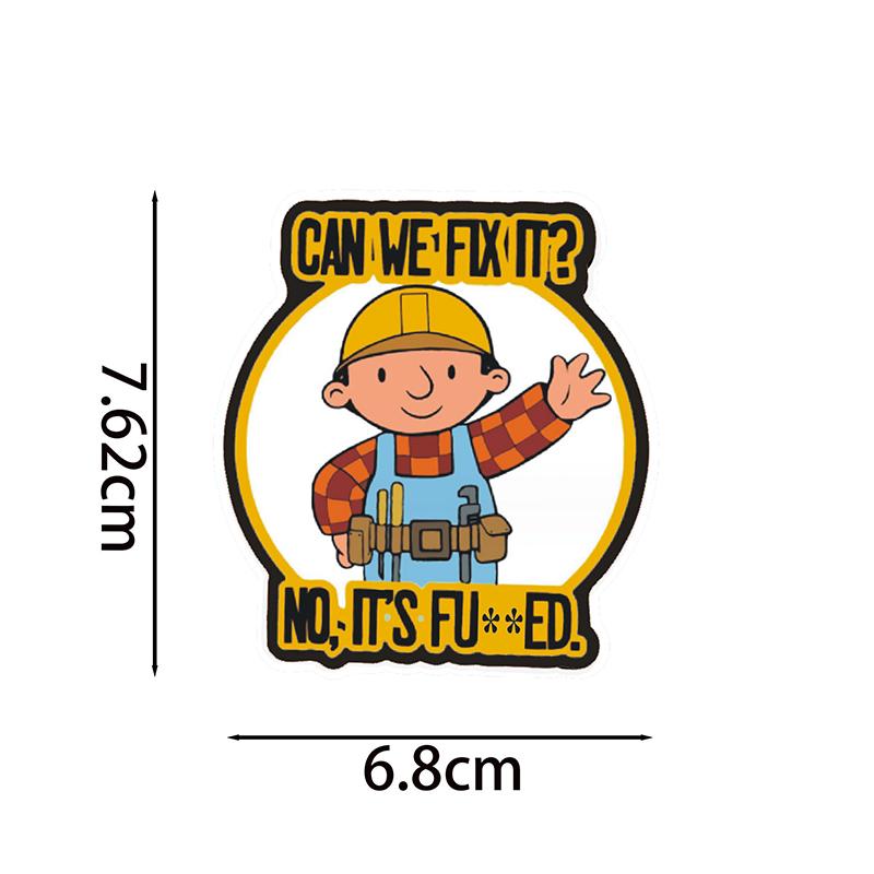 Funny 'Can We Fix It' Letters Car Stickers Auto Window Decals Waterproof Sun Protection Funny Sticker For Car Skateboard Laptop