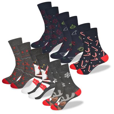 Men's Christmas Warm Long Socks 6 Pairs