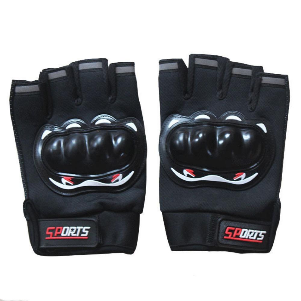 

New outdoor half-finger men s gloves, motorcycle hard shell, bicycle riding, non-slip, sun protection, finger sports fitness gloves чорний