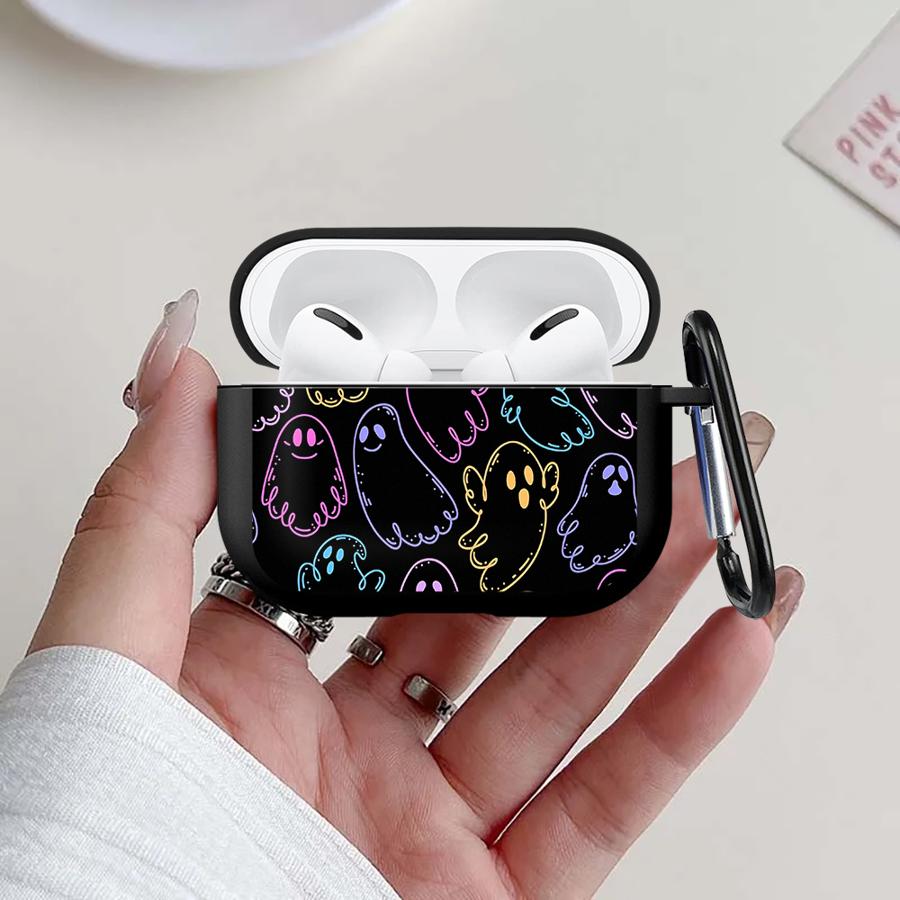Neon Ghost Print Earphone Cases Cover Case For Airpods Pro Pro2 3 1 4 Pro3 2