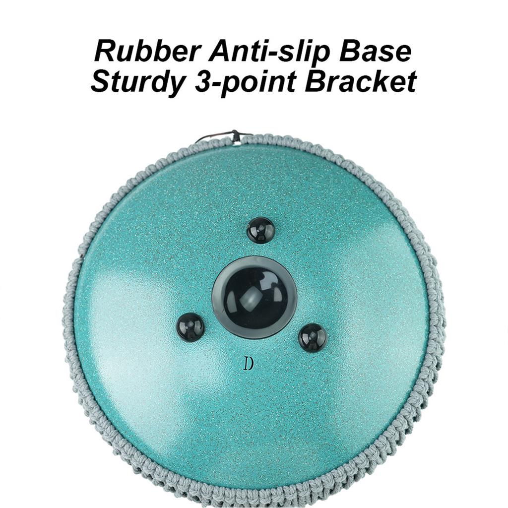 Steel Tongue Drum 13 Inch 15 Notes D Key Percussion Instrument Portable Balmy Drum with Drum Mallets for Meditation