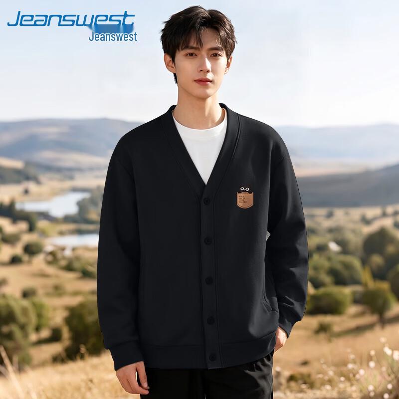 Jeanswest Couple s Black Cat Casual Cardigan L