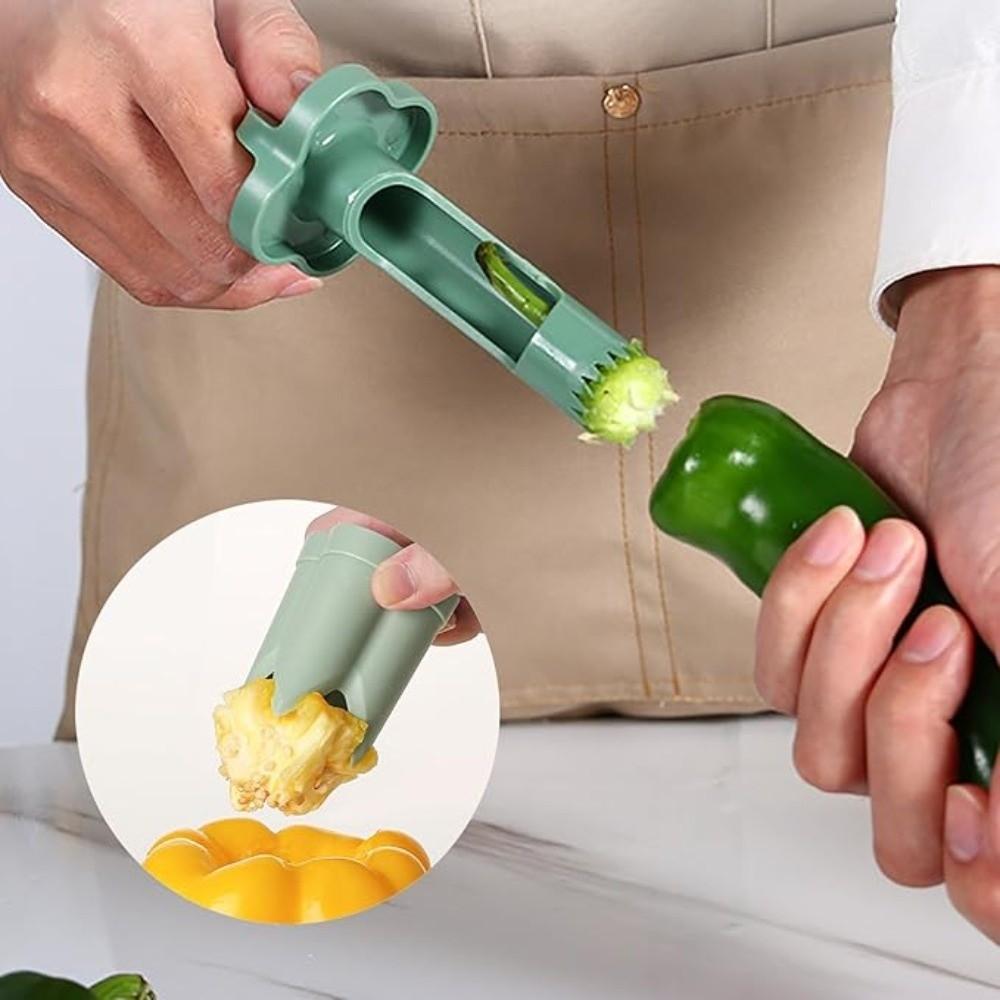 ABS Pepper Seed Core Remover Quick Bell Pepper Cutter Fruit Vegetable Coring Tool  Kitchen Tools