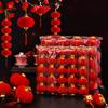 25/30pcs Lantern Hanging Chinese Traditional New Year Pendant Red Lanterns Home Garden Yard Hanger Party Decoration Supply