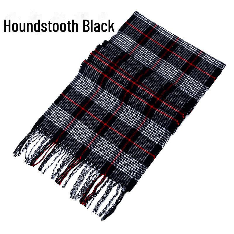 Winter Men's and Women's Thick Plaid Imitation Cashmere Scarf
