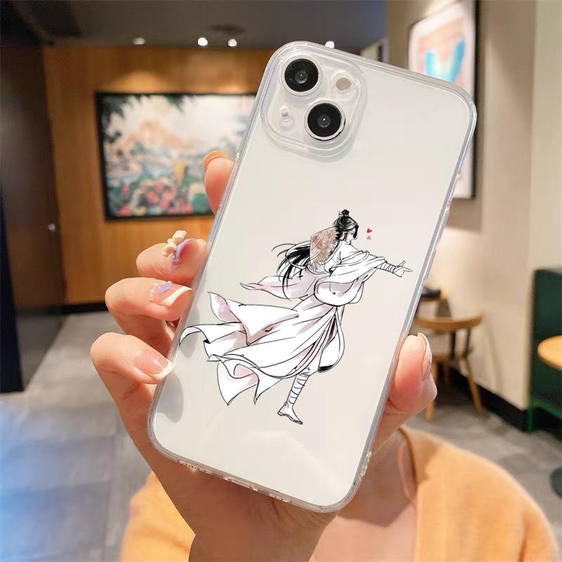 

Прозрачный чехол для телефона «Благословение небожителей» для iPhone 15 16 14 13 12 11 Pro Max XS X XR SE 7 8 Plus Чехол с прямым краем iPhone 15