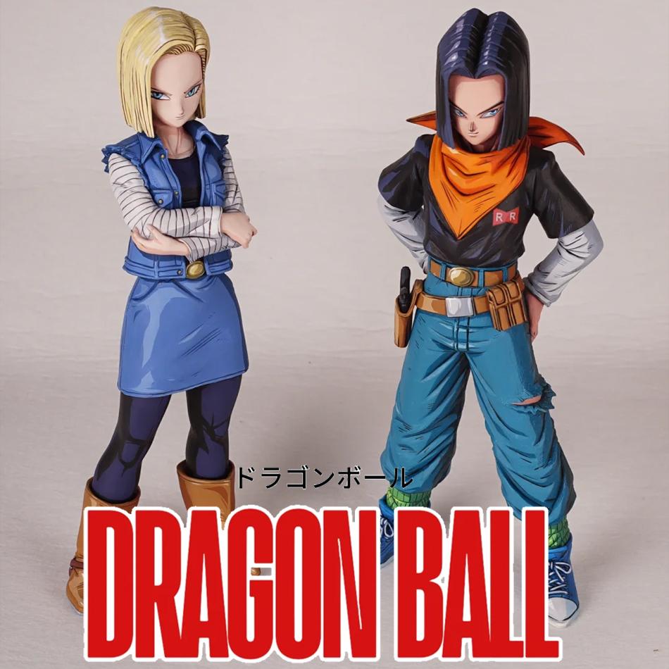 24 CM Anime Dragon Ball Z Android 17 18 Figurka Android 18 PVC Figurki Akcji Kolekcja Model Zestawy Zabawek dla Dzieci Prezent Świąteczny