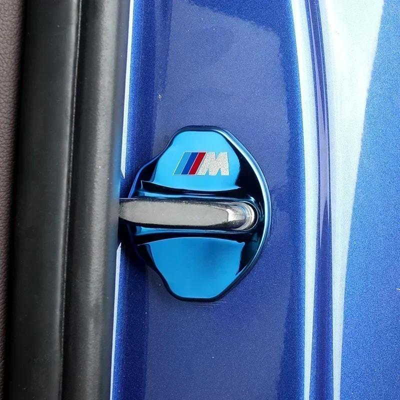 Nouveau 4 pièces Style de Voiture Couvercle de Serrure de Porte Acier Inoxydable Auto Loquet de Porte Garniture Autocollante Pour BMW Série 3 G20 Série 2 G42 iX-xDrive50