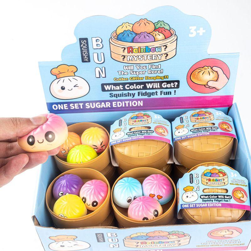 Toys Design Toys Colorful Dumpling Kneading Toy Dumpling Squishy Gifts Slow Rebound Toy Steamed Bun Steamer Stress Relief Fidget