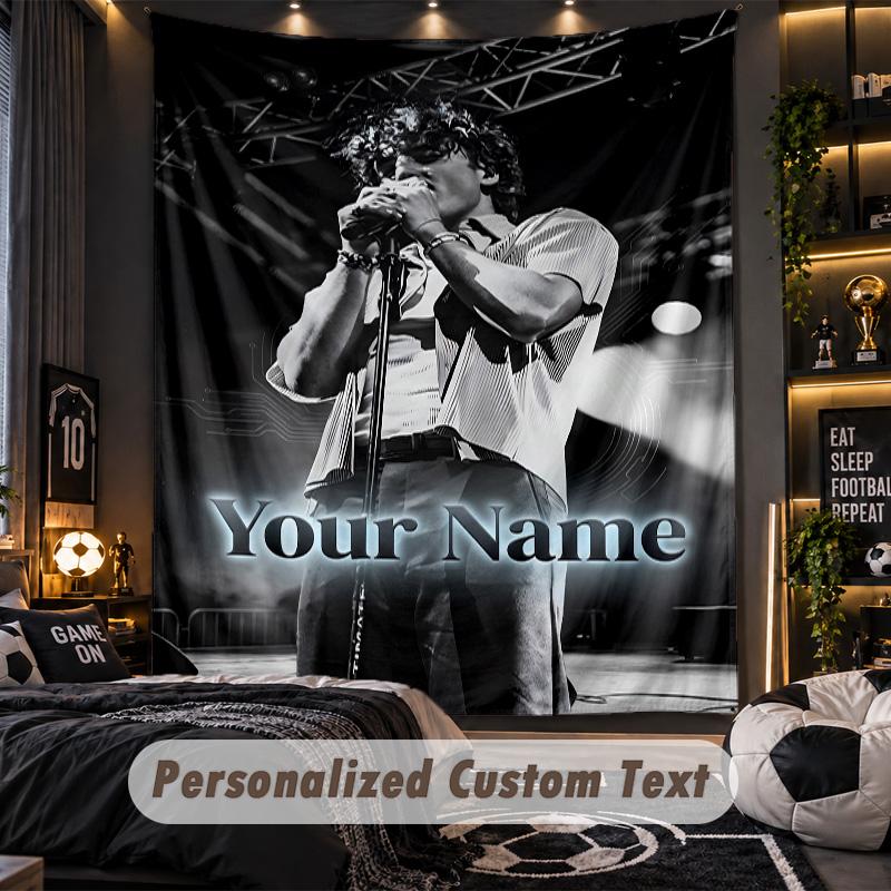 Personalized Wall Tapestry,Benson Boone Custom Printed Name, Fabric Wall Art For Indoor Room Backdrop