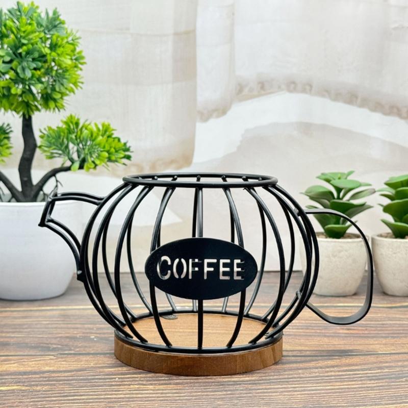 Sturdy Coffee Organizers Basket In Elegant Designs Featuring Dustproof Lid Portable Accessory for Home or Office Use