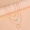 Simple Geometric Circle Multi-layer Alloy Stacked Women's Necklace
