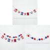 Usa Felt Banner Garland With Star Stripes For Independence Day Home Decor