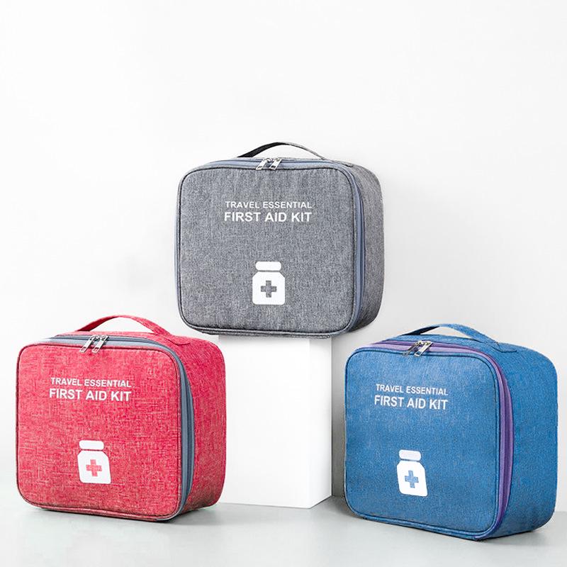 Oxford Cloth Large-Capacity Portable Medicine Bag for Travel and Home Emergency Use