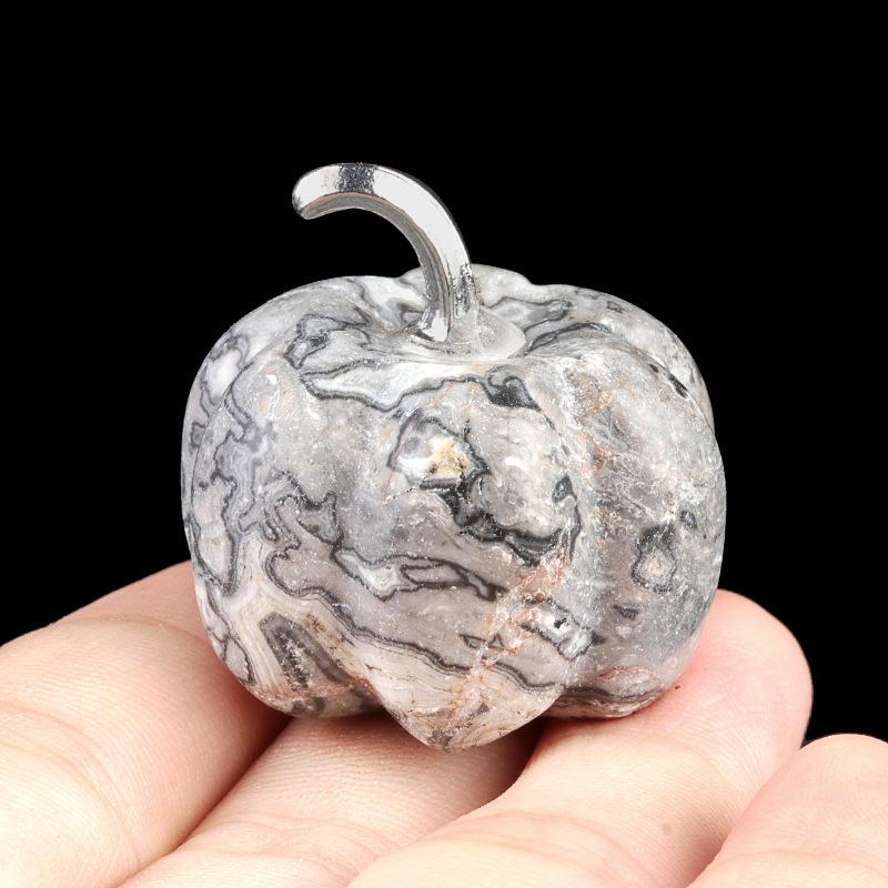 30mm Natural Crystal Pumpkin Decoration for Halloween & Thanksgiving - Large Qty Discount
