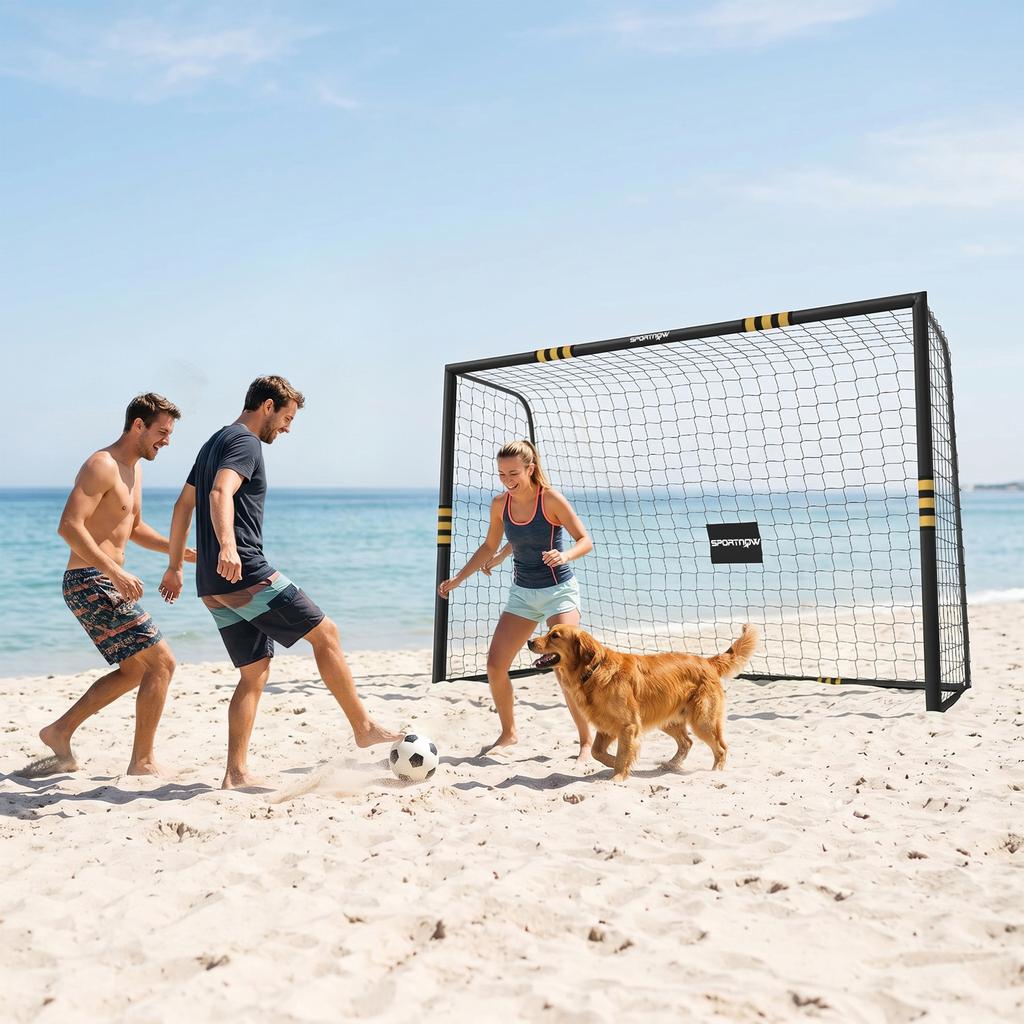 Football Goal with Protective Foam, 3 x 2 m, Yellow