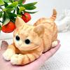 Cute Kitten Cats Stress Relief Squeeze Toy with Detail Realistic Cats Decompression Toy for Kids Adults Desktop Decors