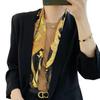 Tower Of Babel Black Gold Classic Versatile 90Cm Silk Satin Mulberry Silk Silk Scarf Large Square Scarf Silk Scarf Jurgen