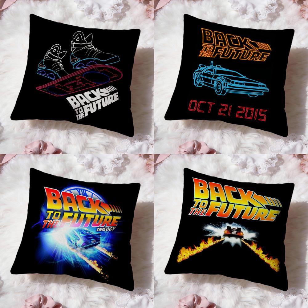 B-Back To The Future Cushion Cover Premium Comfort Reversible Pillow Cove -Two in One Design for Any Room & Car Interior
