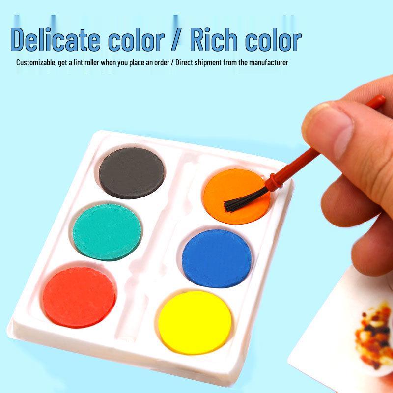 Children's 6-Color Solid Watercolor Gouache Set