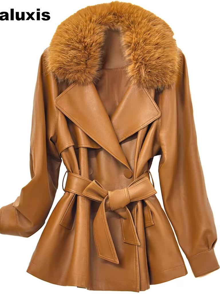Sonbahar Yeni Moda Trendli Mizaç Deri Rüzgarlık Ceket Dar Kesim Günlük Deri Mont Üst