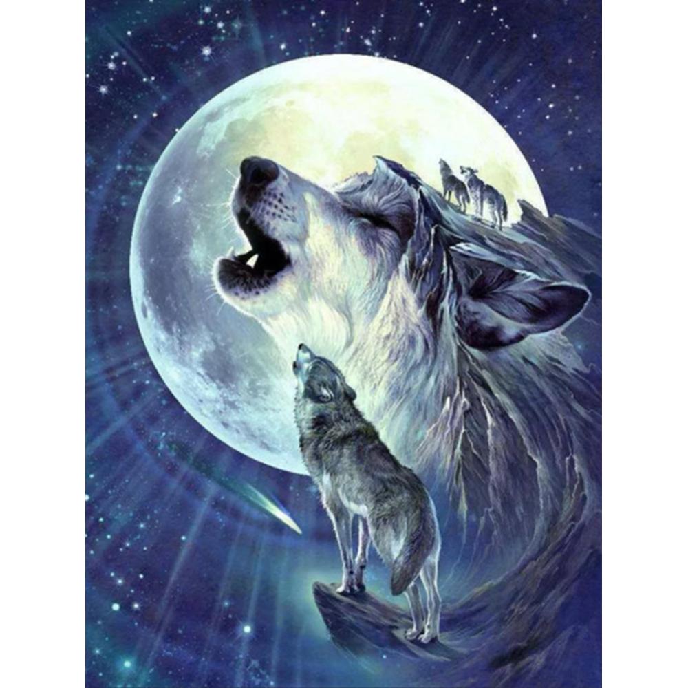 Diamond Painting Animal Diamond Embroidery Wolf Picture Of Rhinestones Winter Beaded DIY New Arrival Handicraft