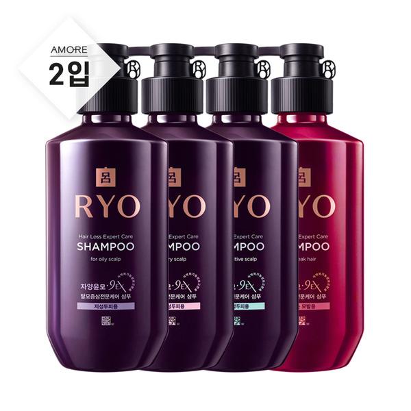 [Amore] RYO Yangyunmo 9EX Hair Loss Treatment Shampoo (2 packs) 03_Sensitive Shampoo 400ml x 2