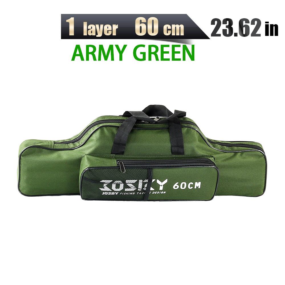 JOSBY 182CM-60CM Retractable Foldable Portable Waterproof Multi-Layer 2 3 Layer Oxford Cloth Fishing Rod Gun Bag Box Convenient