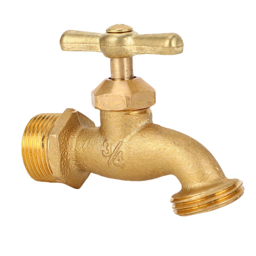 Irrigation Hose Bibb G3 4in Bent Nose Garden Valve Brass Plumbing Fitting for Residential and Commercial Applications