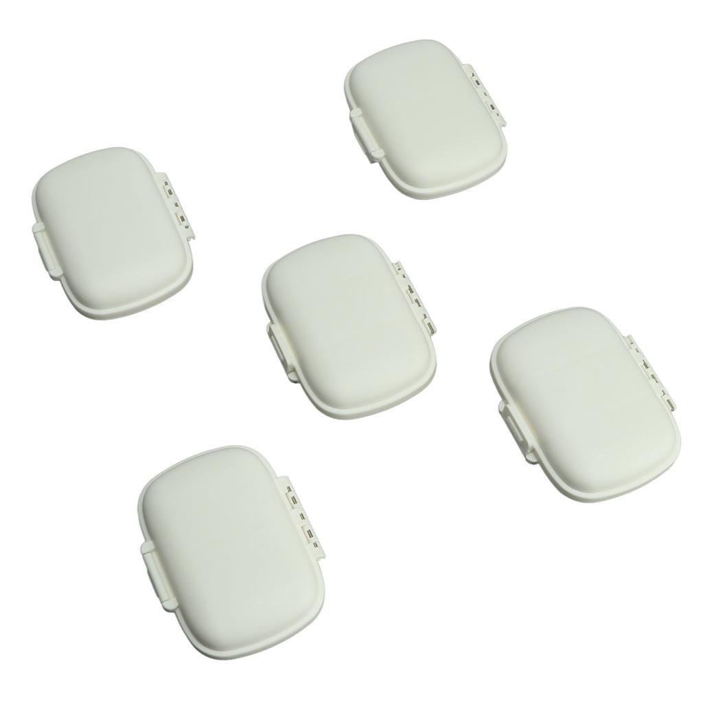 5 Pcs Medicine Organizer Dividing Medicine Planner Box Snap Design Daily Medicine Holder Container