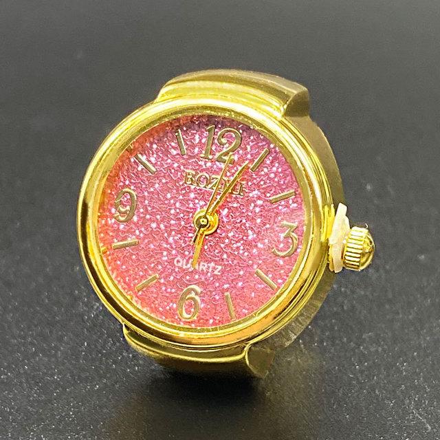 Gold Rings Punk Elastic Stretchy Quartz Watch Rings Hip-hop Couple Accessories