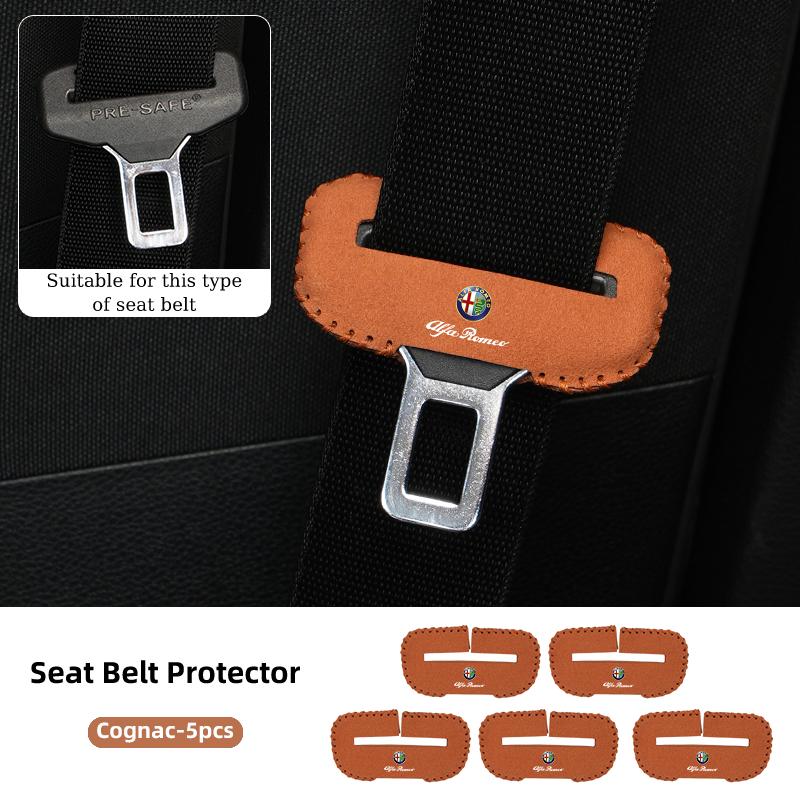 2026 Hot Sticker Car Seat Belt Clip Protector Seatbelt Buckle Plug Protective Cover For Alfa Romeo Giulietta GT 159 147 156 Mito