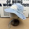 Retro Wind Gradual Change Denim Bucket Hat Men and Women Old Breathable Comfortable Anti-drop Rope Four Seasons Universal Basin Hat