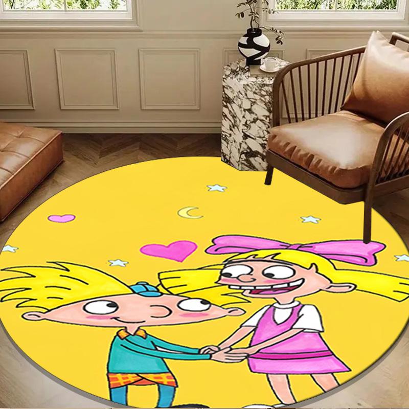 Friendship Laughter Arnold Round mat, Anti-slip Circle Carpet Chair rug For livingroom,Bedroom, doormat home decor Gift Christmas Gifts