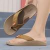 Men's Thick Flip Flops, Hollowed Out Lightweight Casual Sandals 2025 Men's Summer Non Slip Platform Beach Slippers, Flat Shoes
