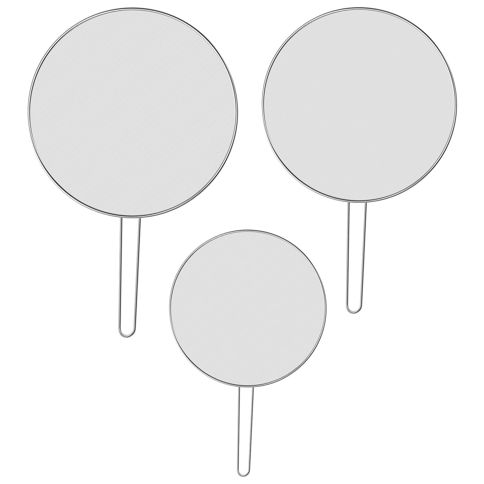 

3 шт. Защита от брызг из нержавеющей стали Маслосетка Экран от брызг жира Сетка для сковороды Защитный экран Крышка от брызг для сковороды Кухонная плита