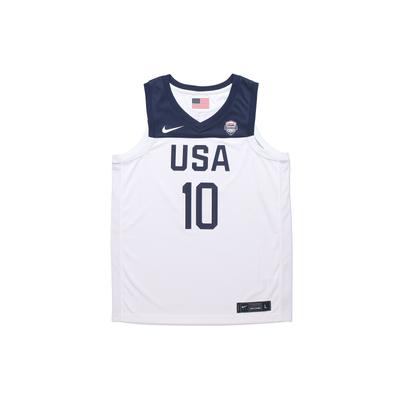 2019-2020 World Cup USA Home Jersey Featuring Jayson Tatum #10, Breathable Quick-Dry Basketball Vest Men Tops White CD3189-123